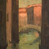 Oil on canvas - Scene in Venice