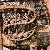 Fauteuil ' paon ' Emmanuelle XL. Vintage 70s