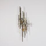 Very Large Brutalist Sconce by Albano Poli for Poliarte, 1970s