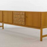 Mid-century brutalist oak sideboard