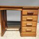 Children's desk zazou 1940 oak and elm with glass slab