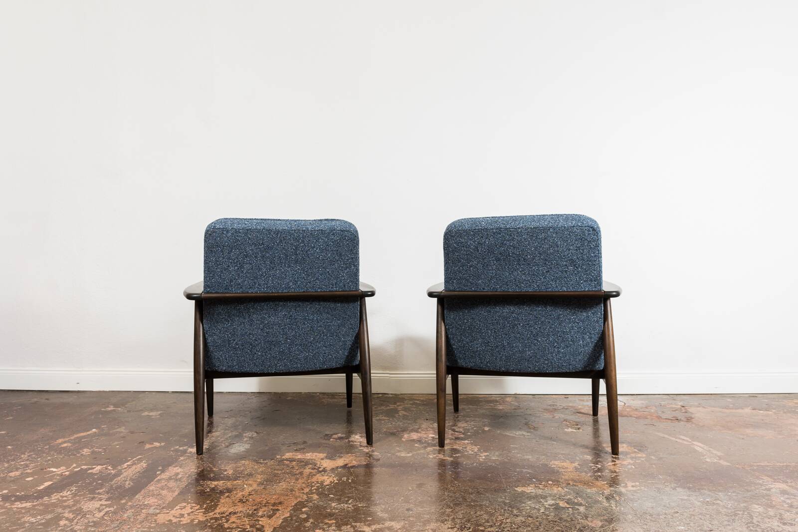 Pair of Mid-Century Blue Armchairs GFM 300-192, 1960's
