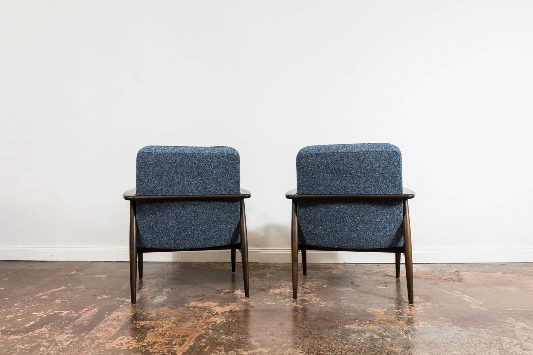Paire de fauteuils bleus vintage GFM 300-192, 1960