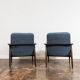 Pair of Mid-Century Blue Armchairs GFM 300-192, 1960's