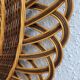 Woven rattan mirror, sunburst, vintage flower