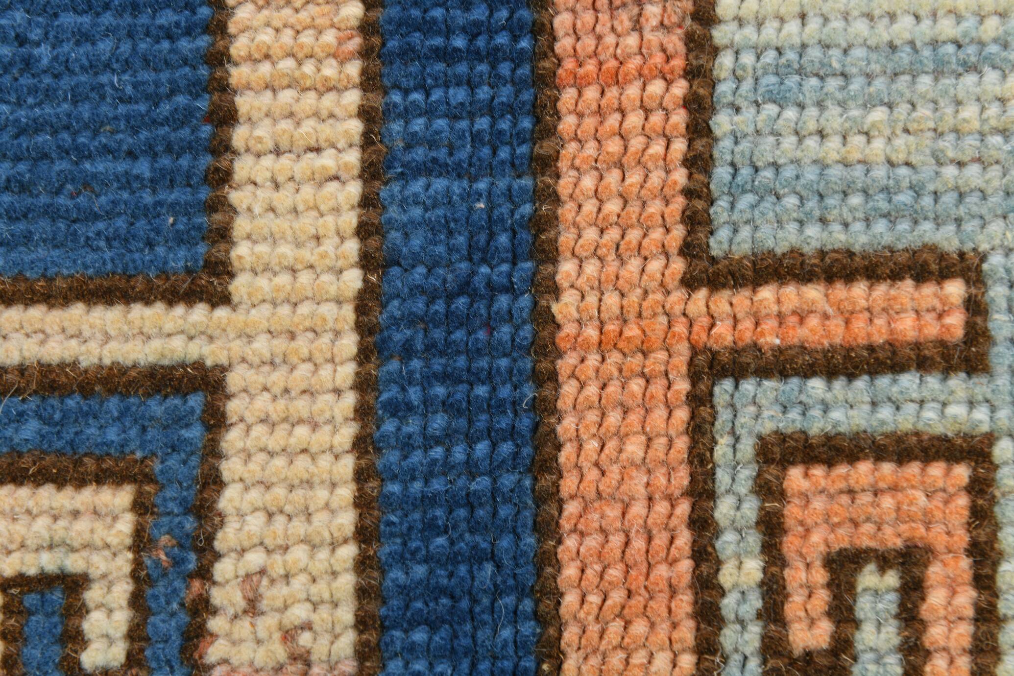 6x11 Unique Handmade Blue Persian Rug, 188x328Cm