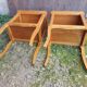 Pair of bedside nightstands with vintage wooden case
