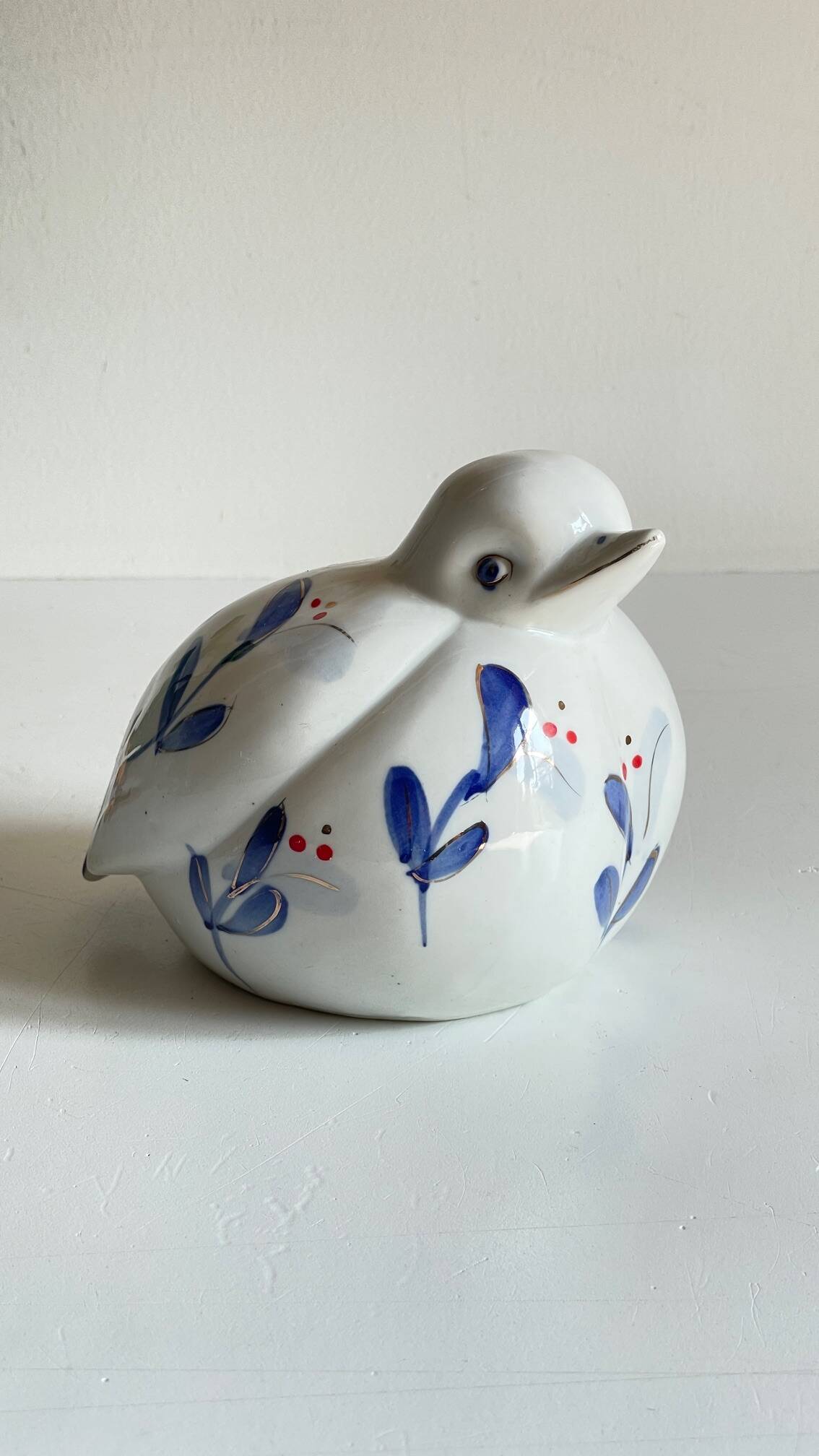 Oiseau vintage en porcelaine chinoise