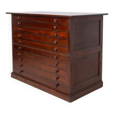 Large Filing or Drawing Cabinet, Early 20th Century, 10 Drawers