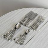 Set de 20 couverts en métal argenté brillant