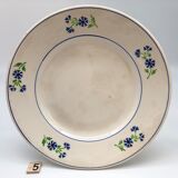 6 plates vintage niderviller model "blueberry"