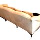 3-seater Louis XV style sofa in off-white cream fabric
