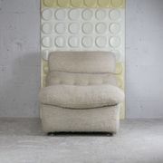Chair "Space Age" in unbleached wool, France, circa 1970