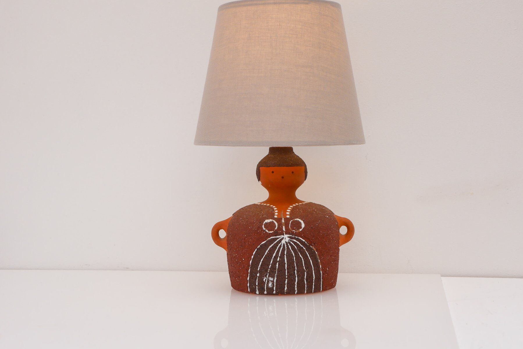 Scandinavian pottery table lamp by Thomas Hellström for Nittsjö, 1970s