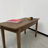 Small walnut farmhouse table with spindle legs
