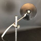 Vintage Italian metal and nickeled brass table lamp from 50s