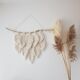 Macramé wall hanging feathers