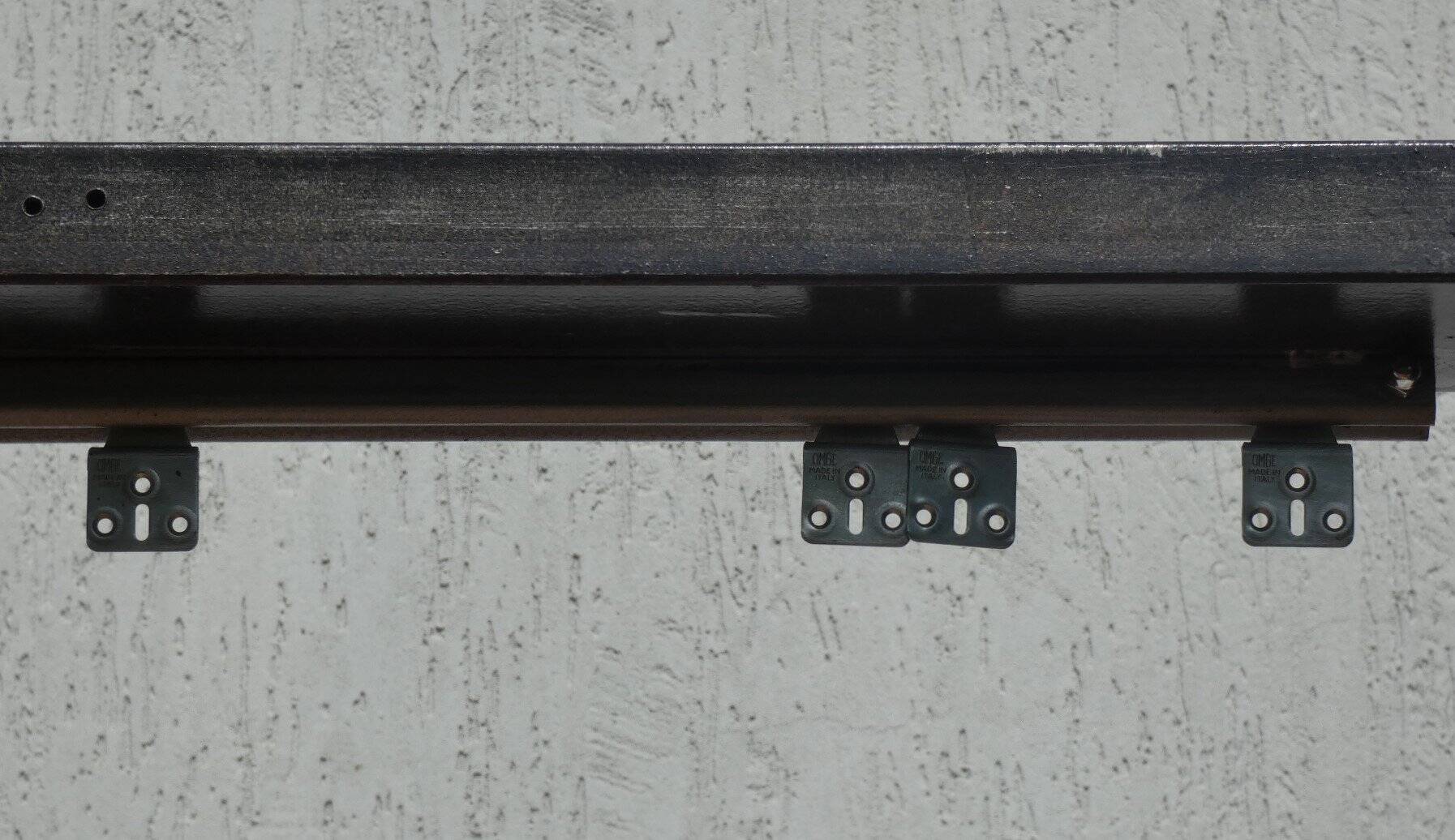 Industrial Island Counter in Steel and Walnut, 1970s