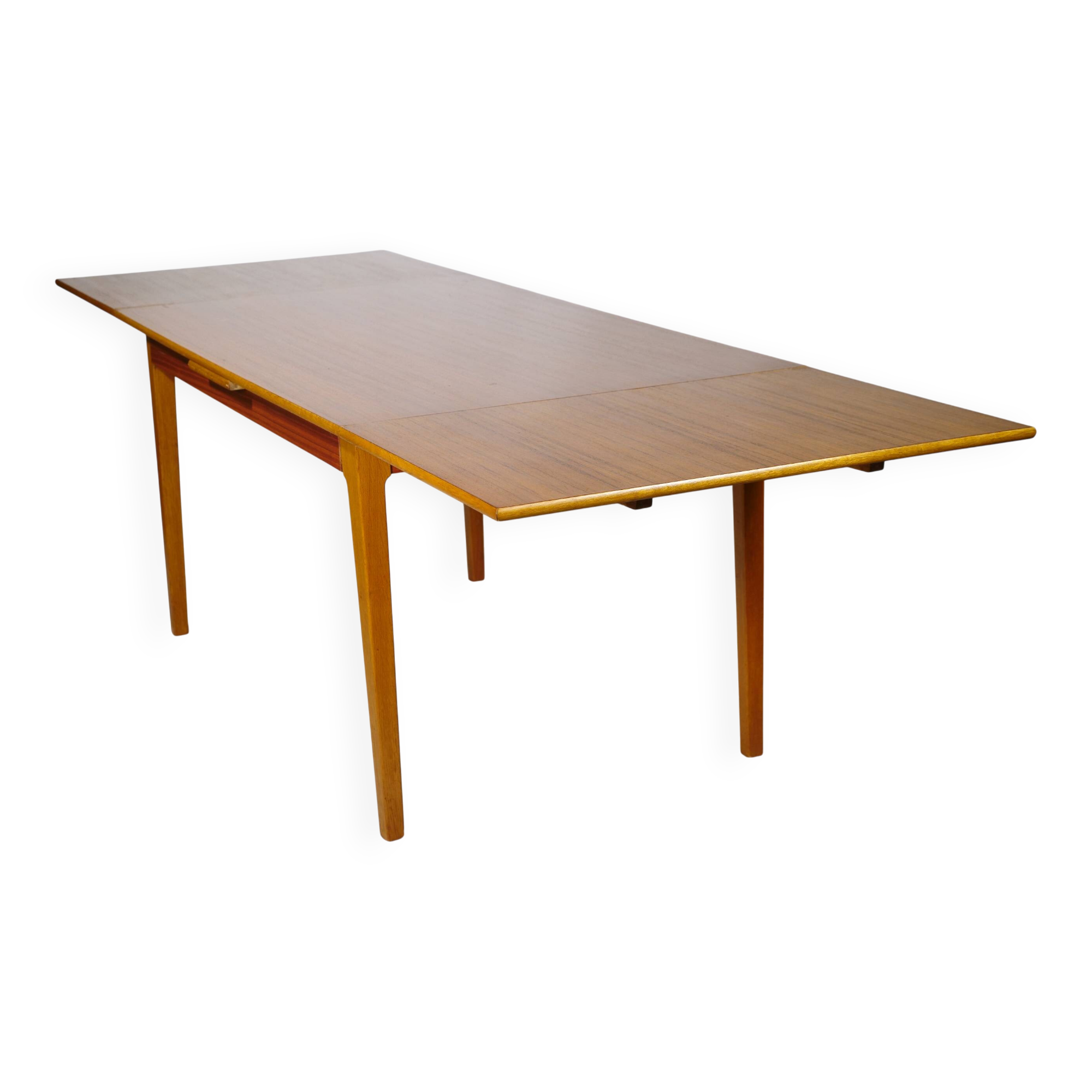 Extending Danish Mid-Century Teak Dining Table, 1960s