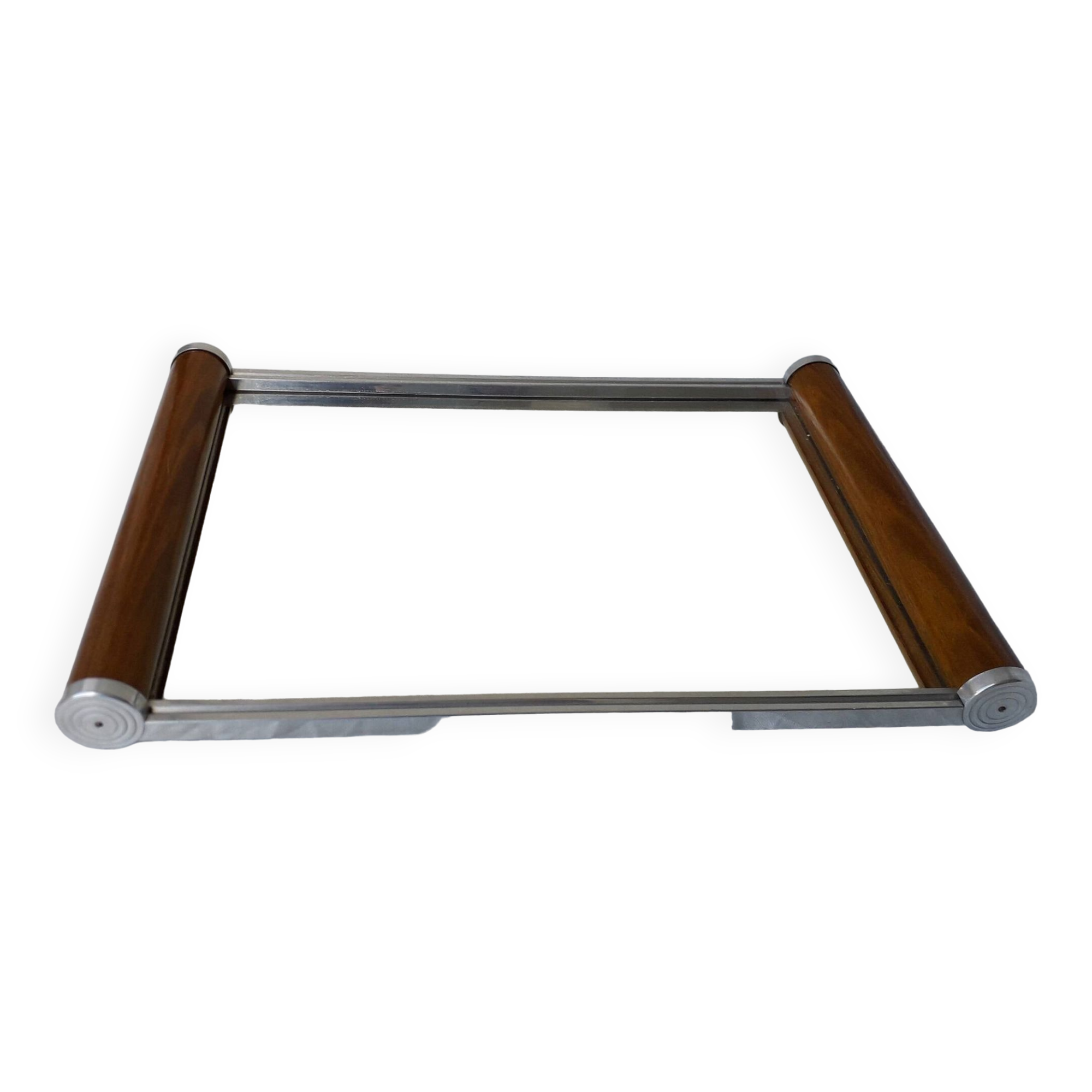 Mirror and wood tray