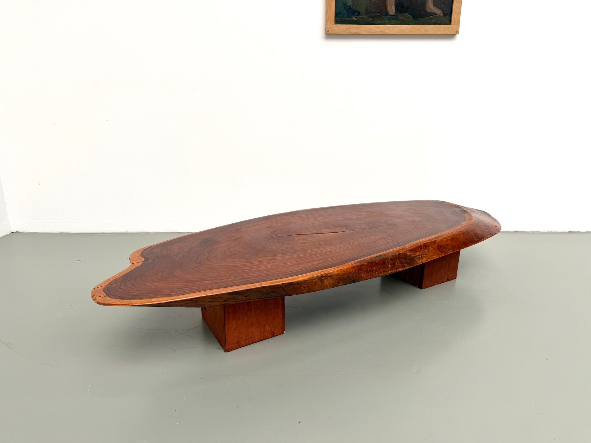 Organic Coffee Table "Slab" in Solid Exotic Wood