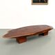 Organic Coffee Table "Slab" in Solid Exotic Wood