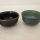 Set of 4 ramekins Bowls / cups in glazed ceramic Signed Alésia