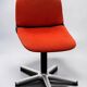 Vintage armchair model 231/5 in orange fabric by Wilkhahn