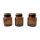 Trio de pots apothicaires ambrés années 70