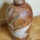 Decorative jar in painted solid wood, 57 cm