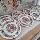 Set of 8 flat plates Sarreguemines model Vence