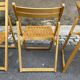 Lot 3 folding chairs vintage wood design