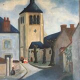 Painting village and procession