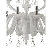 Imperial Venetian Modern White "Ca' Rezzonico" With Curls Murano Glass Chan