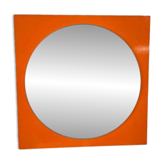 Vintage orange wall mirror / mirror / decoration