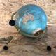 Old glass globe world map 1963