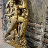 Art Deco ceramic bas-relief