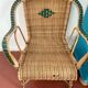 Fauteuil en osier vintage