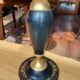 Vintage leather and brass desk lamp Le Tanneur