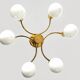 Brass ceiling light in Mid-Century Modern style, Germany, 1970s.