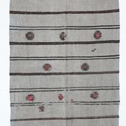 6x12 Gray & Black Modern Hemp Rug, 184x379Cm