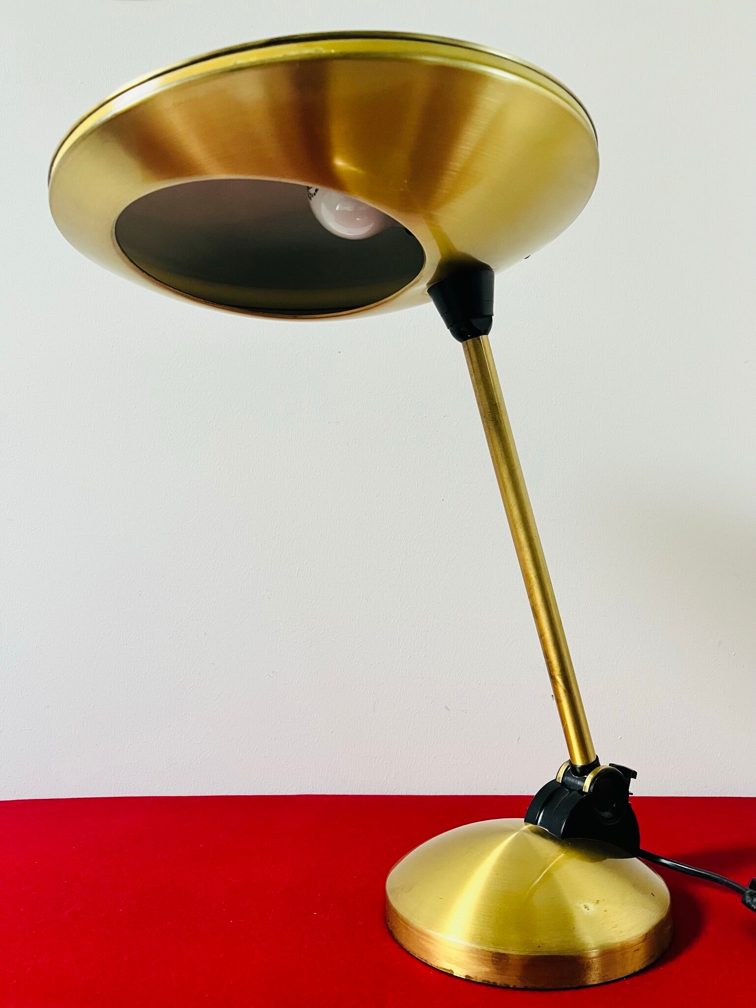 Aluminor brass ufo table / desk lamp 1950