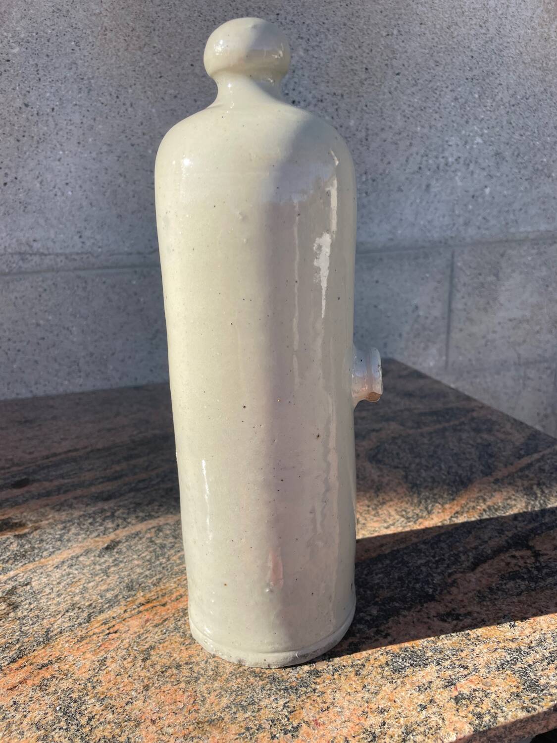 Antique glazed stoneware bottle