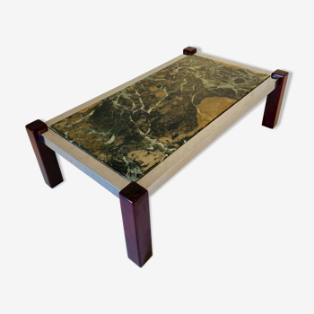 1970s green marble coffee table