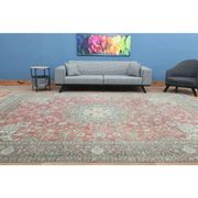 1970s Vintage Persian Handmade Wool Red Area Rug 296x391