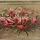 Oil painting on panel of a bouquet of roses signed by Paul Fauvelles 1943.