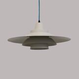 Vintage David Mogensen White Pendant Lamp, Super Light A/S, Danish Mid-Century