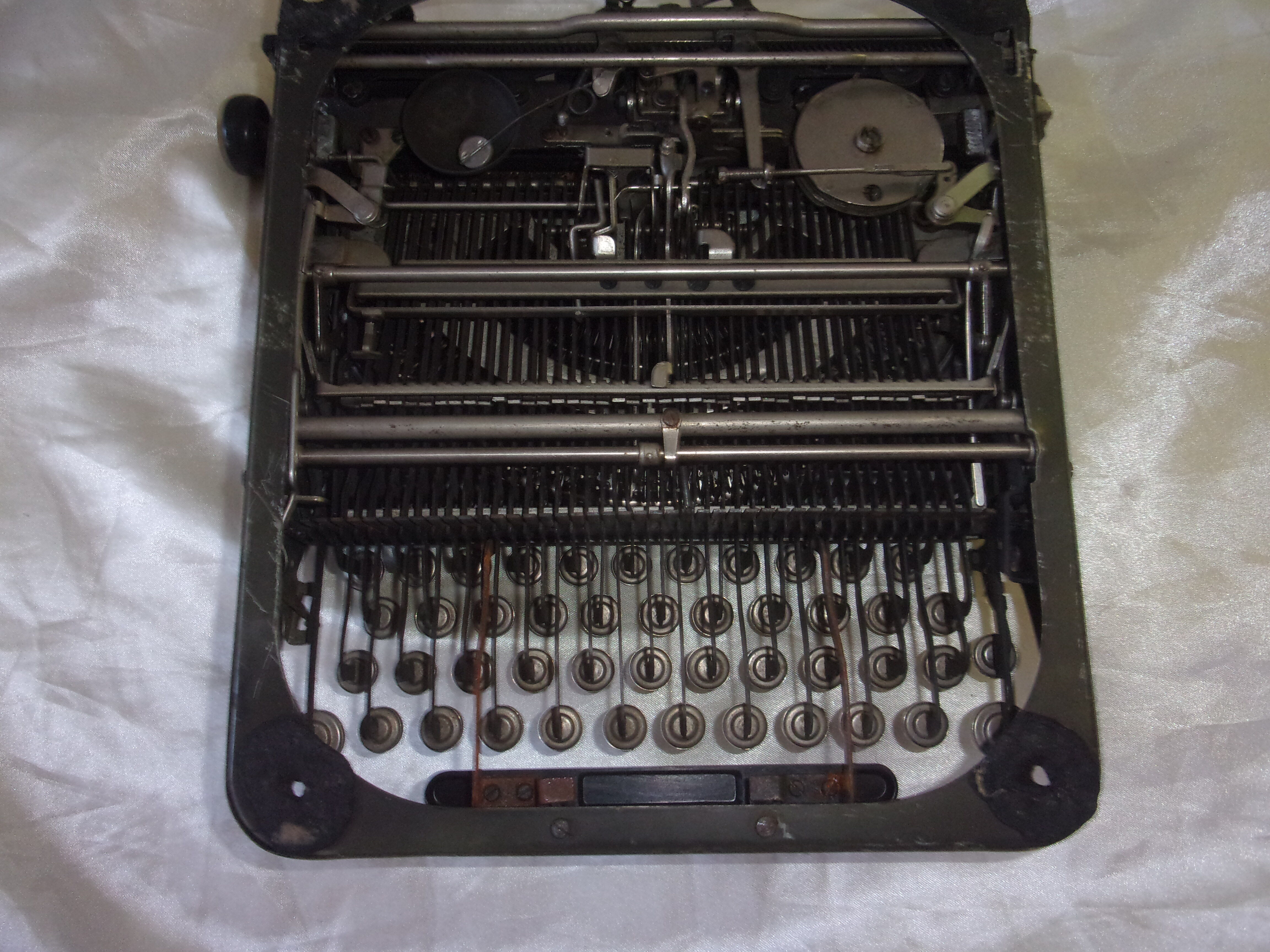 Old metal typewriter
