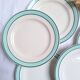 Assiettes plates Céranord - Modèle Amanda vert