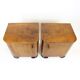 Minimalistic Art Deco Bedside Tables In Walnut Veneer, Czechoslovakia 1930s